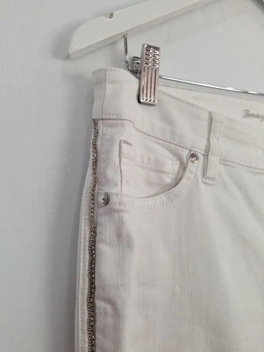Tommy Bahama Rhinestone Stripe Ankle Jeans Size 8 by SwapUp-Online Second Hand Store-Online Thrift Store