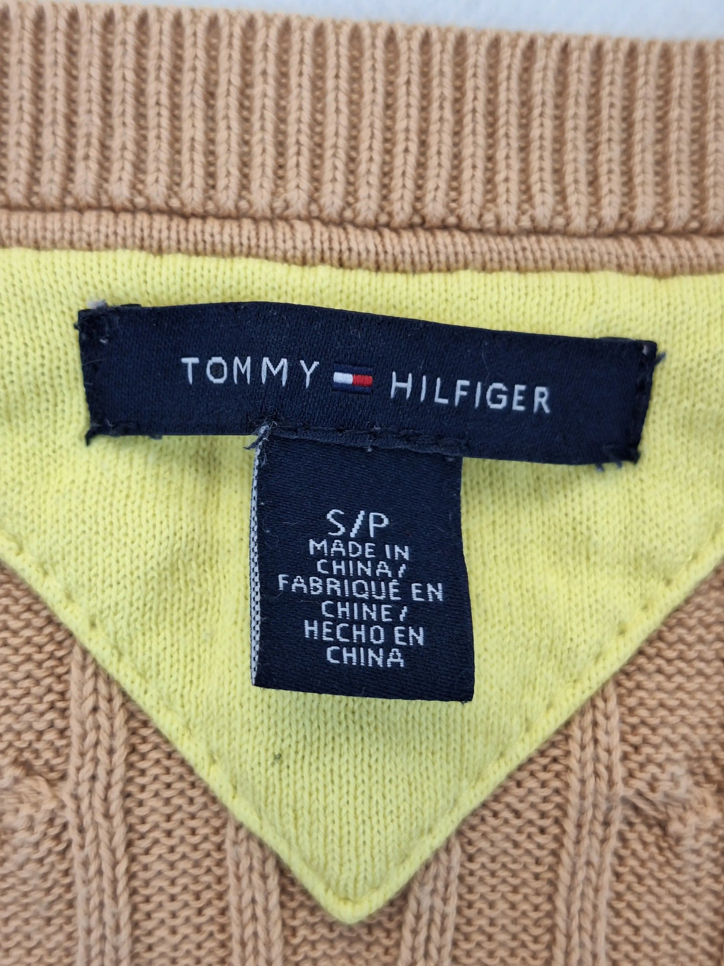 Tommy Hilfiger Caramel Cable Knit Jumper Size S by SwapUp-Online Second Hand Store-Online Thrift Store