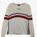 Tommy Hilfiger Contrast Panel Stripe Knit Top Size S by SwapUp-Online Second Hand Store-Online Thrift Store