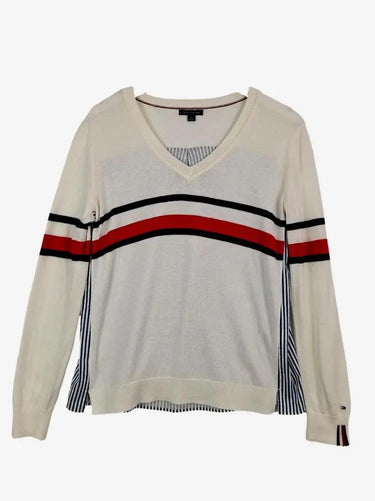 Tommy Hilfiger Contrast Panel Stripe Knit Top Size S by SwapUp-Online Second Hand Store-Online Thrift Store