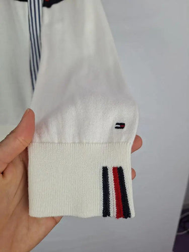 Tommy Hilfiger Contrast Panel Stripe Knit Top Size S by SwapUp-Online Second Hand Store-Online Thrift Store