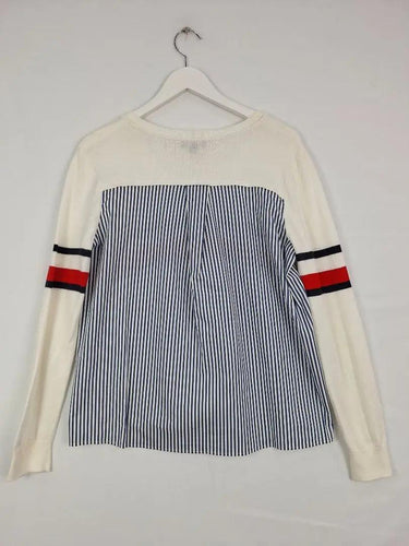 Tommy Hilfiger Contrast Panel Stripe Knit Top Size S by SwapUp-Online Second Hand Store-Online Thrift Store