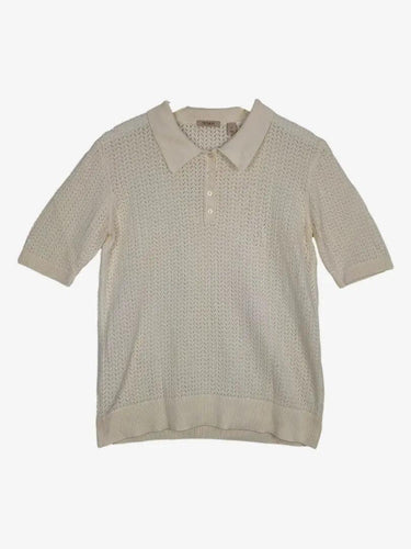 Trenery Chalk Patterned Casual Knitted Top Size M by SwapUp-Online Second Hand Store-Online Thrift Store