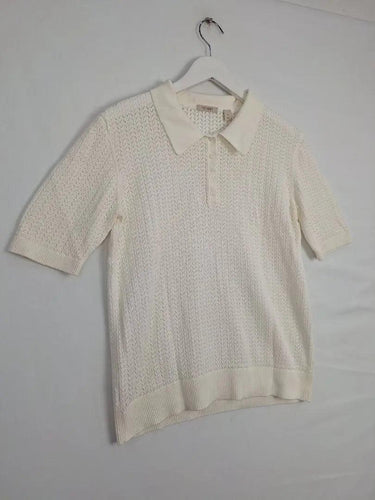Trenery Chalk Patterned Casual Knitted Top Size M by SwapUp-Online Second Hand Store-Online Thrift Store