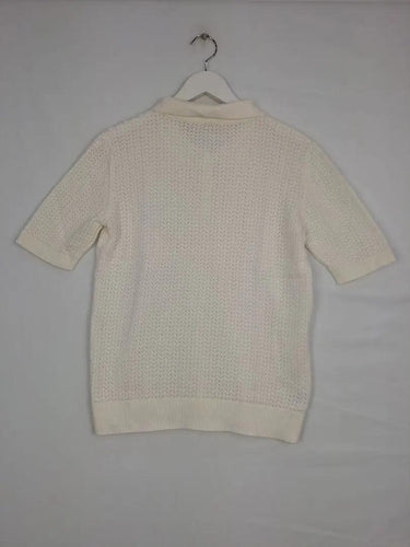 Trenery Chalk Patterned Casual Knitted Top Size M by SwapUp-Online Second Hand Store-Online Thrift Store