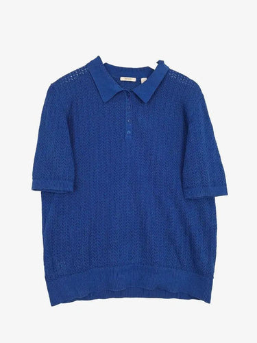 Trenery Collared Patterned Knit Top Size M by SwapUp-Online Second Hand Store-Online Thrift Store