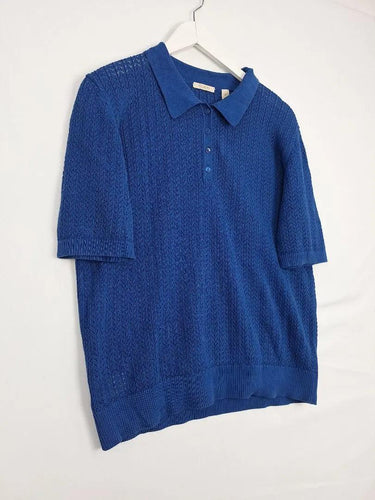 Trenery Collared Patterned Knit Top Size M by SwapUp-Online Second Hand Store-Online Thrift Store