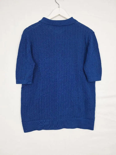 Trenery Collared Patterned Knit Top Size M by SwapUp-Online Second Hand Store-Online Thrift Store