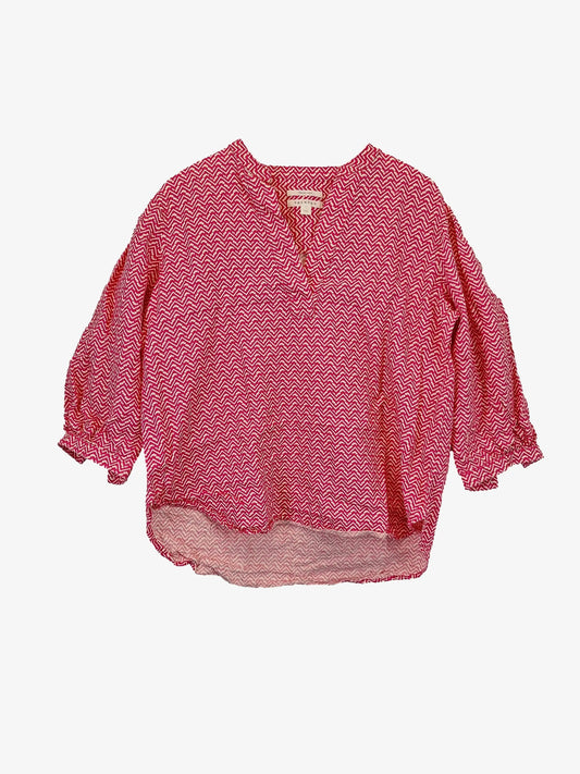 Trenery Elegant V Neck Balloon Sleeve Top Size L by SwapUp-Online Second Hand Store-Online Thrift Store