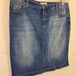 Trenery Faded Denim Pencil Mini Skirt Size 14 by SwapUp-Online Second Hand Store-Online Thrift Store