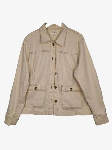 Trenery Light Cotton Wheat Utility Jacket Size 16 by SwapUp-Online Second Hand Store-Online Thrift Store