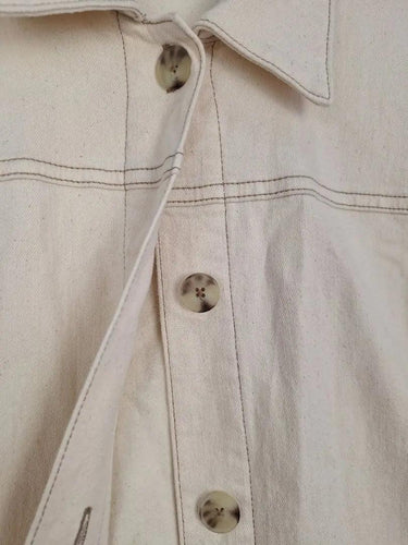 Trenery Light Cotton Wheat Utility Jacket Size 16 by SwapUp-Online Second Hand Store-Online Thrift Store