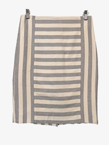 Trenery Monochrome Stripe Panel Pencil Skirt Size 8 by SwapUp-Online Second Hand Store-Online Thrift Store