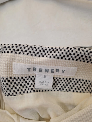 Trenery Monochrome Stripe Panel Pencil Skirt Size 8 by SwapUp-Online Second Hand Store-Online Thrift Store