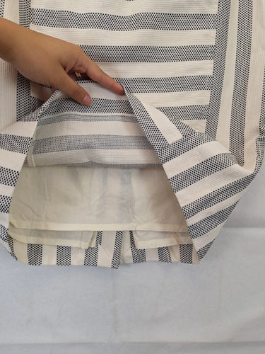 Trenery Monochrome Stripe Panel Pencil Skirt Size 8 by SwapUp-Online Second Hand Store-Online Thrift Store