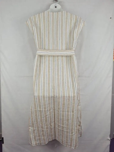 Trenery Sandy Stripe Linen Dress Size 10 by SwapUp-Online Second Hand Store-Online Thrift Store