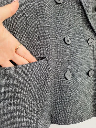 Trenery Smart Double Breasted Linen Jacket Size 12 by SwapUp-Online Second Hand Store-Online Thrift Store