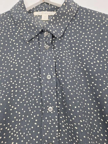 Trenery Spotted Black Wash 3/4 Button Up Shirt Size M by SwapUp-Online Second Hand Store-Online Thrift Store