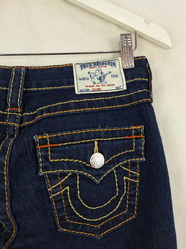 True Religion Indigo Contrast Stitch Slim Jeans Size 10 by SwapUp-Online Second Hand Store-Online Thrift Store