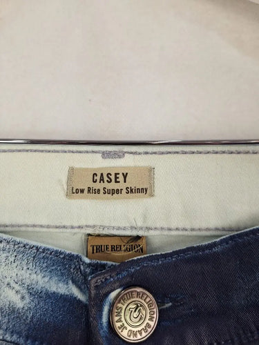 True Religion Super Skinny Blue Spray Jeans Size 14 by SwapUp-Online Second Hand Store-Online Thrift Store