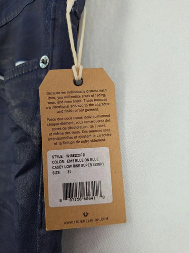 True Religion Super Skinny Blue Spray Jeans Size 14 by SwapUp-Online Second Hand Store-Online Thrift Store