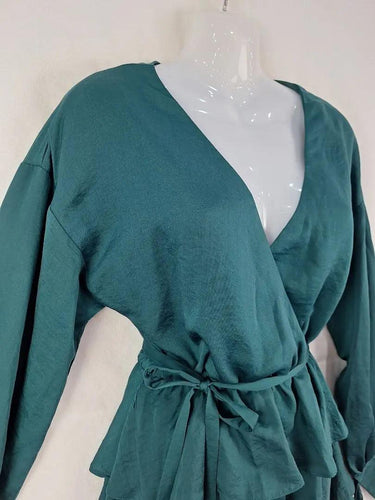 Tussah Emerald Wrap Style Tie Dress Size 8 by SwapUp-Online Second Hand Store-Online Thrift Store