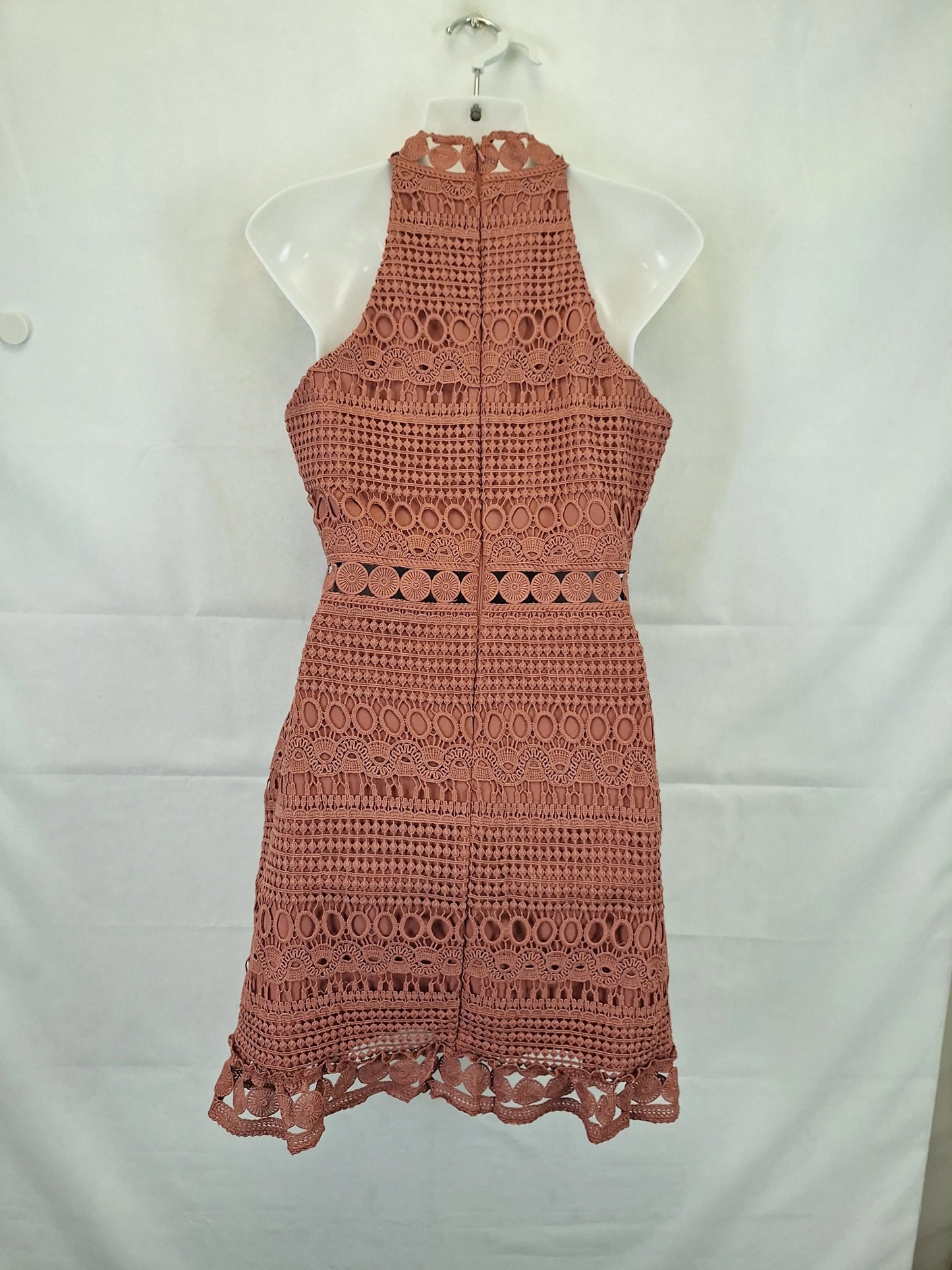 Two Sisters Halter Neck Broderie Mini Dress Size 10 by SwapUp-Online Second Hand Store-Online Thrift Store