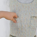 Un Deux Trois Pastel Tweed Sheath Dress Size M by SwapUp-Online Second Hand Store-Online Thrift Store
