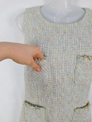 Un Deux Trois Pastel Tweed Sheath Dress Size M by SwapUp-Online Second Hand Store-Online Thrift Store