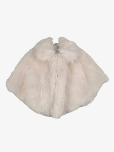 Unreal Fur Cream Faux Fur Cropped Cape Size OSFA by SwapUp-Online Second Hand Store-Online Thrift Store
