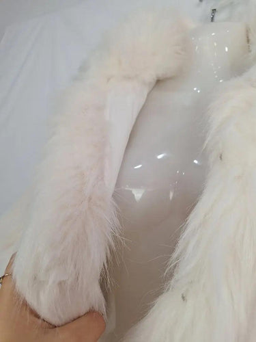 Unreal Fur Cream Faux Fur Cropped Cape Size OSFA by SwapUp-Online Second Hand Store-Online Thrift Store