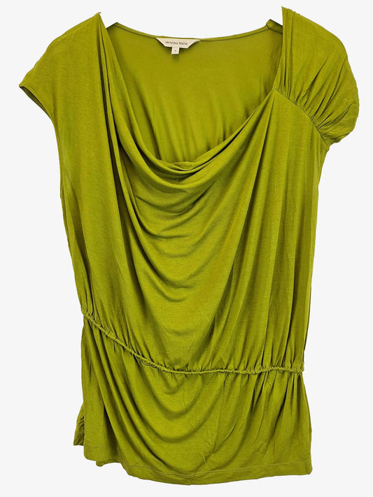 Veronika Maine Classic Draped Olive Top Size M by SwapUp-Online Second Hand Store-Online Thrift Store