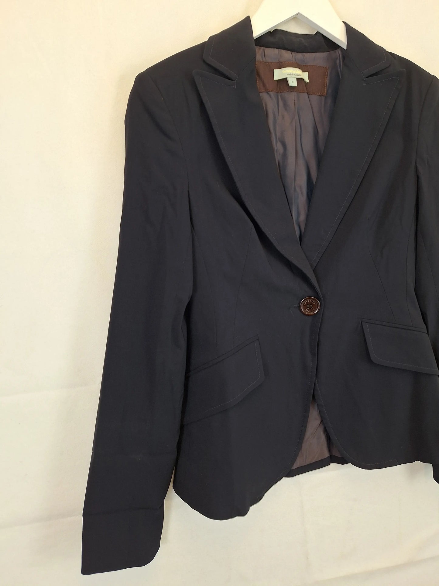 Veronika Maine Classic Tailored Stretch  Blazer Size 8 by SwapUp-Online Second Hand Store-Online Thrift Store