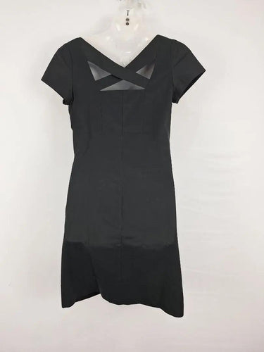 Veronika Maine Cross Back Little Black Dress Size 8 by SwapUp-Online Second Hand Store-Online Thrift Store