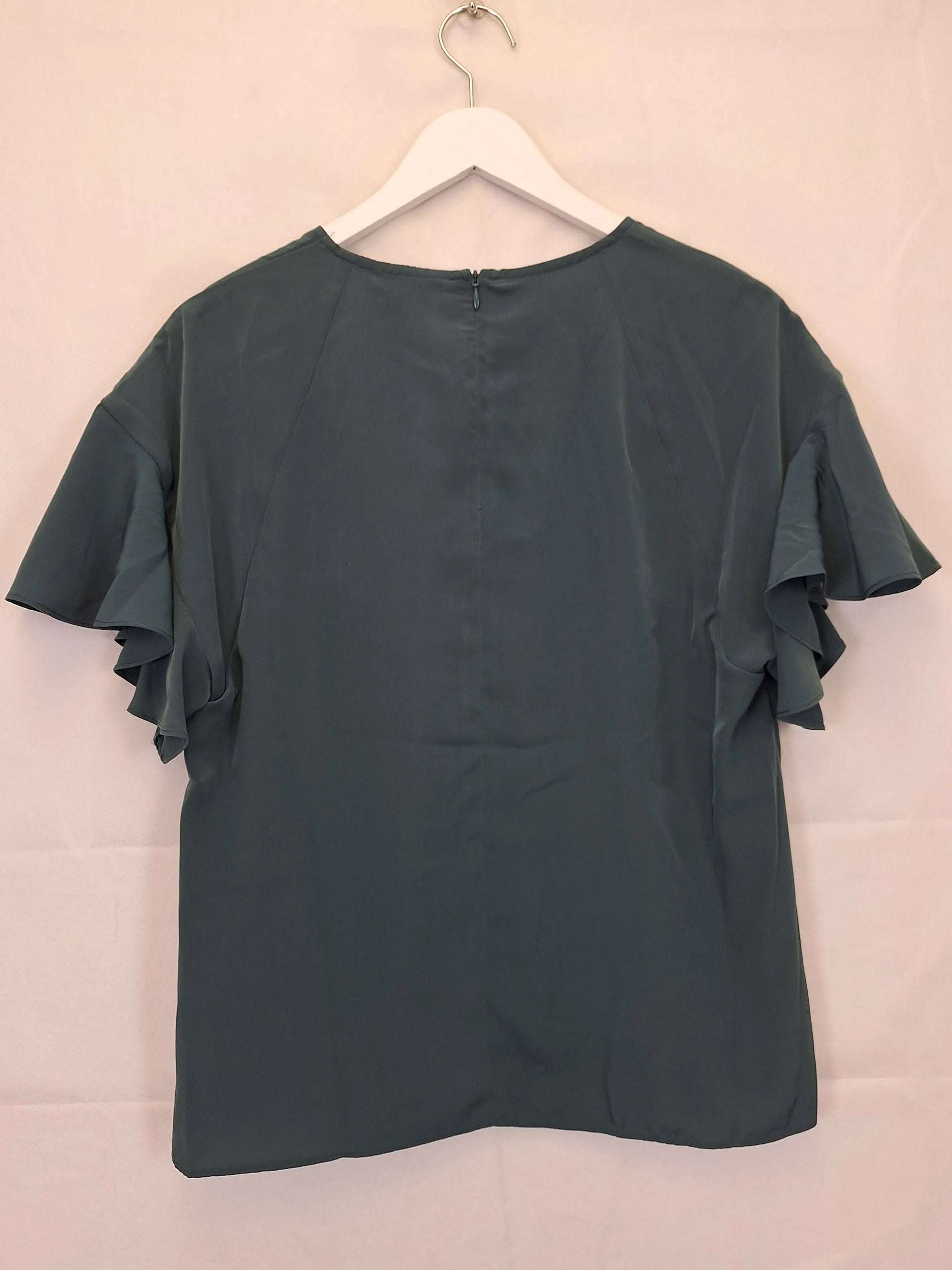 Veronika Maine Frill Sleeve Work Top Size 16 by SwapUp-Online Second Hand Store-Online Thrift Store