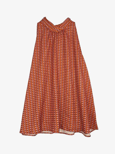 Veronika Maine Geometric High Neck Gathered Top Size 14 by SwapUp-Online Second Hand Store-Online Thrift Store