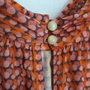 Veronika Maine Geometric High Neck Gathered Top Size 14 by SwapUp-Online Second Hand Store-Online Thrift Store