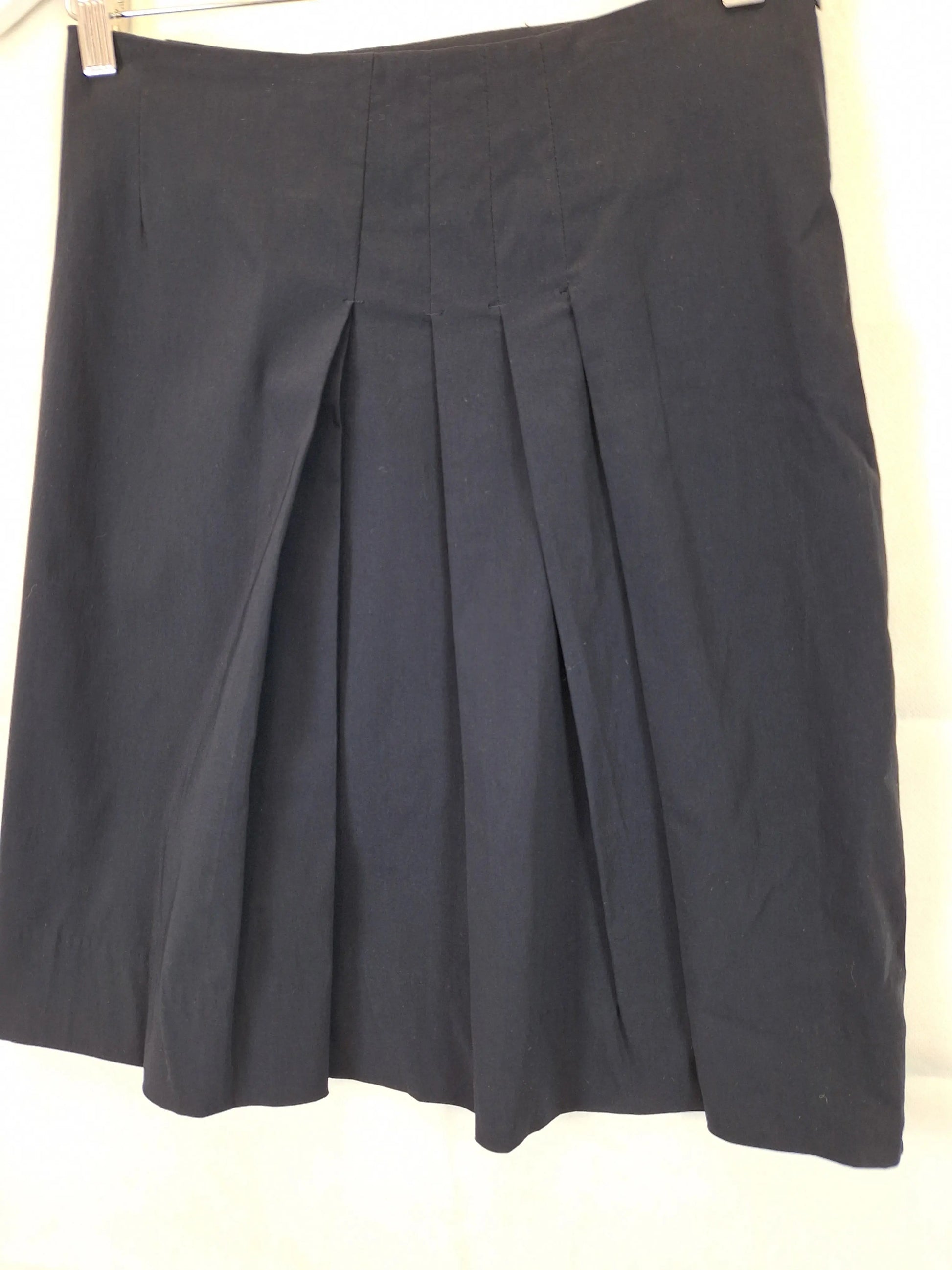 Veronika Maine Navy Asymmetric Pleated Mini Skirt Size 10 by SwapUp-Online Second Hand Store-Online Thrift Store