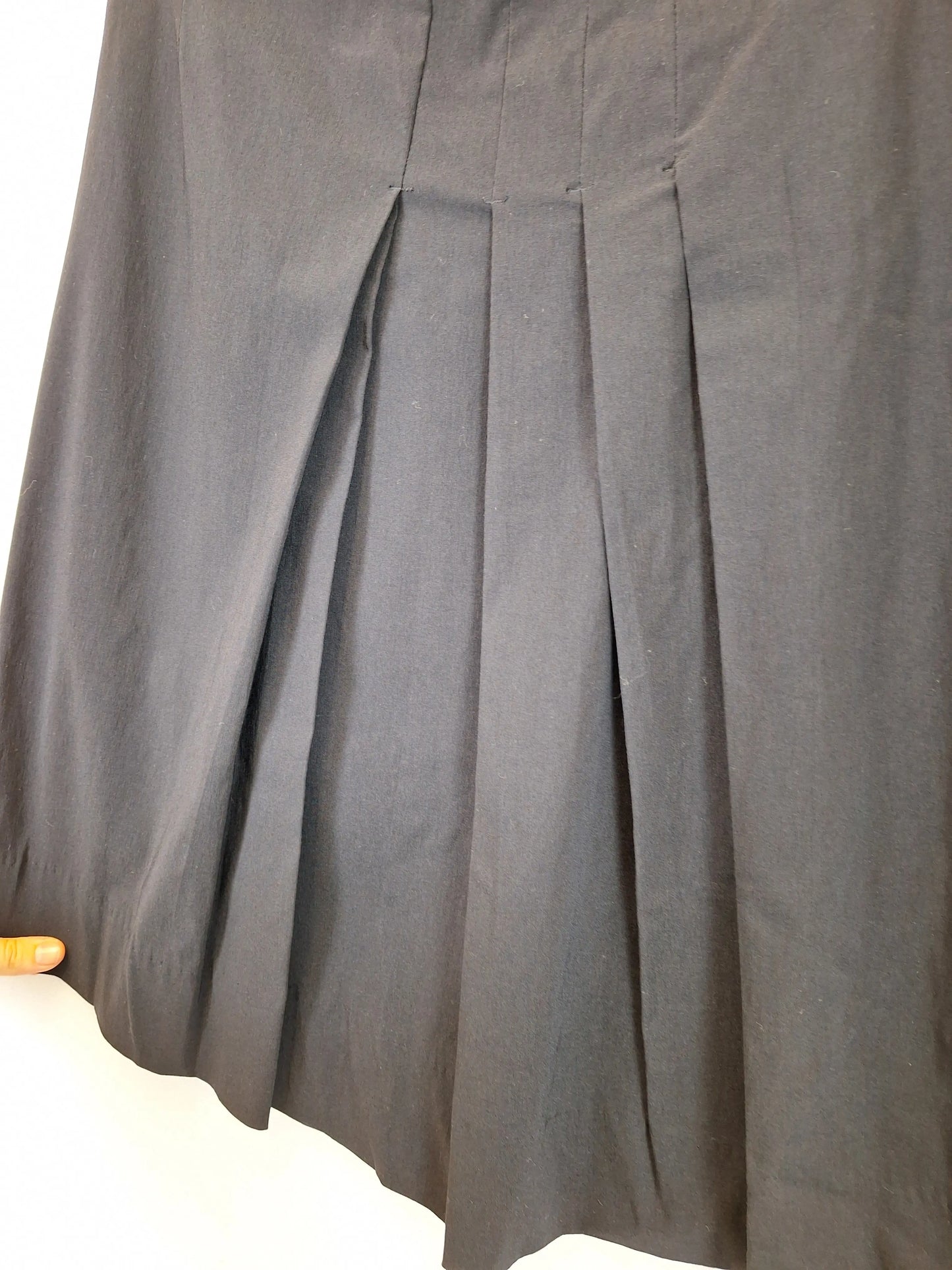 Veronika Maine Navy Asymmetric Pleated Mini Skirt Size 10 by SwapUp-Online Second Hand Store-Online Thrift Store