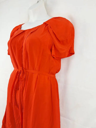 Veronika Maine Orange Silky Mini Dress Size 12 by SwapUp-Online Second Hand Store-Online Thrift Store