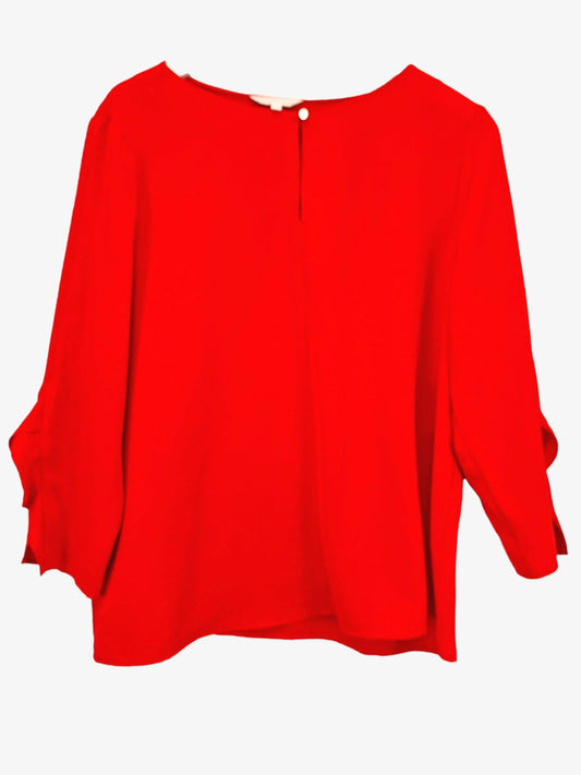 Veronika Maine Ruby Red Keyhole Neckline Top Size 16 by SwapUp-Online Second Hand Store-Online Thrift Store