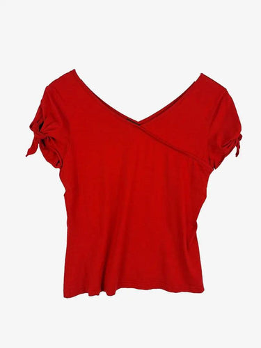Veronika Maine Scarlett Tied Sleeve Vintage Top Size 10 by SwapUp-Online Second Hand Store-Online Thrift Store