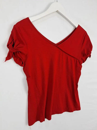Veronika Maine Scarlett Tied Sleeve Vintage Top Size 10 by SwapUp-Online Second Hand Store-Online Thrift Store