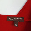 Veronika Maine Scarlett Tied Sleeve Vintage Top Size 10 by SwapUp-Online Second Hand Store-Online Thrift Store