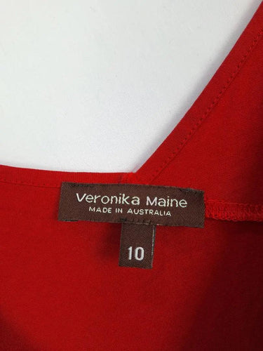 Veronika Maine Scarlett Tied Sleeve Vintage Top Size 10 by SwapUp-Online Second Hand Store-Online Thrift Store