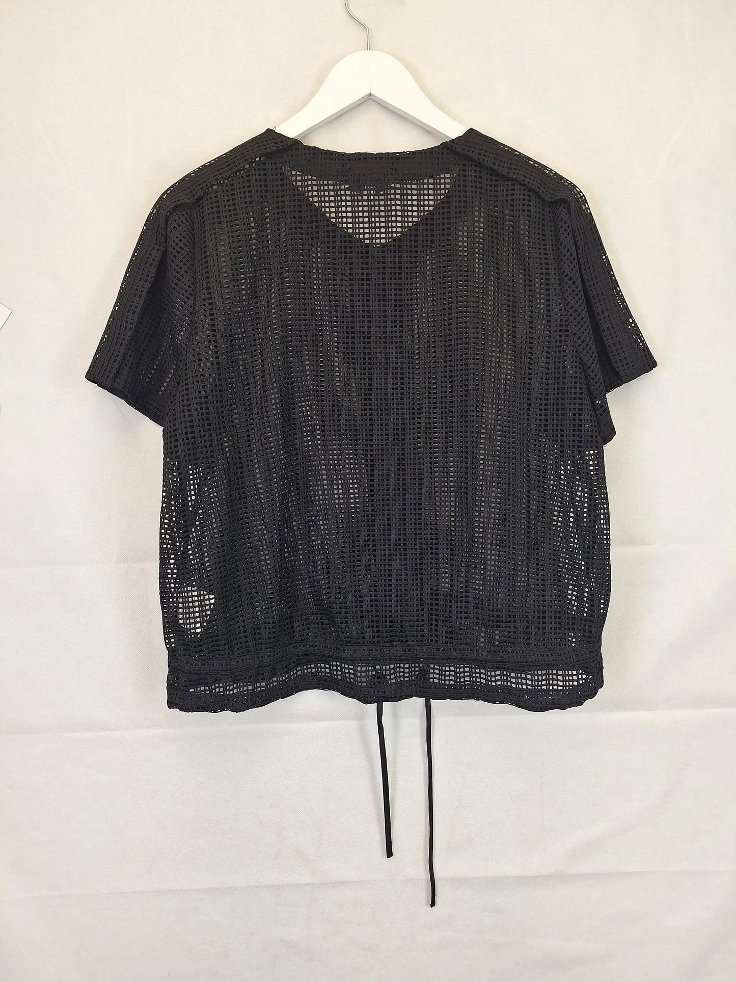 Veronika Maine Sheer Mesh Short Sleeve Top Size L by SwapUp-Online Second Hand Store-Online Thrift Store