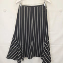Veronika Maine Striped Asymmetrical  Layered Midi Skirt Size 8 by SwapUp-Online Second Hand Store-Online Thrift Store