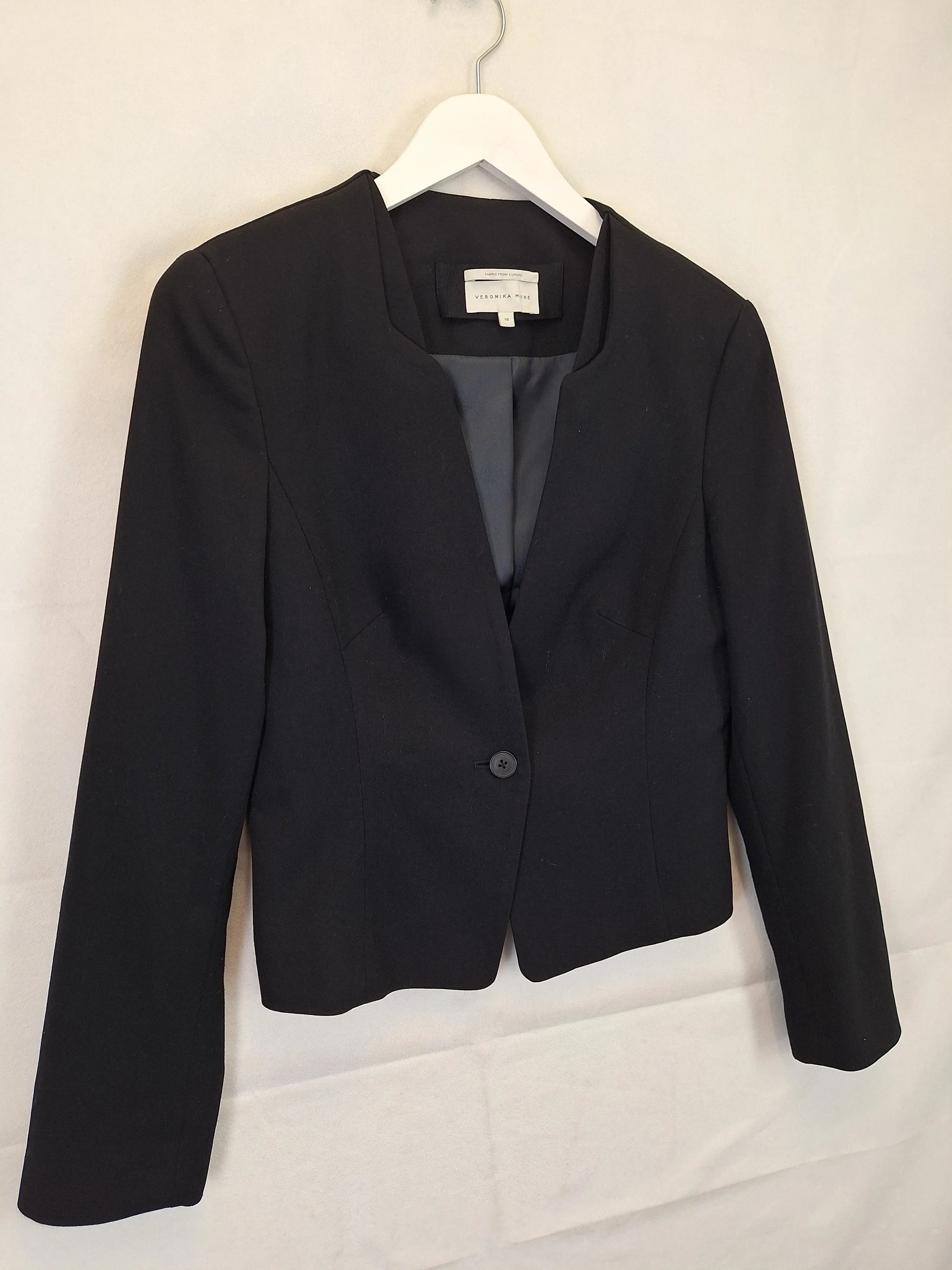 Veronika Maine Tailored Cropped  Work Blazer Size 10 by SwapUp-Online Second Hand Store-Online Thrift Store