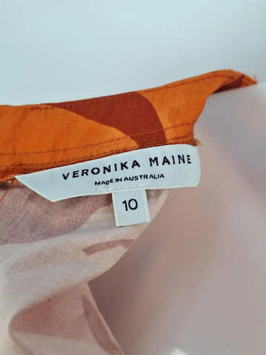 Veronika Maine Tropical Belted Flared Sleeve MIdi Dress Size 10 by SwapUp-Online Second Hand Store-Online Thrift Store