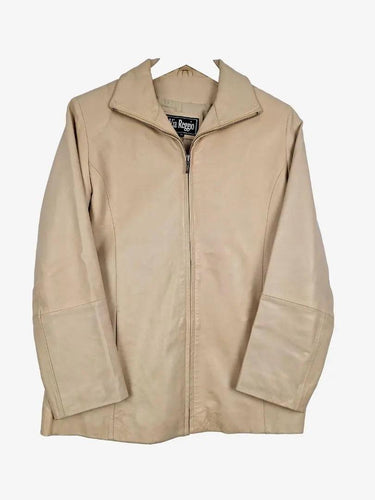 Via Reggio Vintage Genuine Leather Zip Up AS IS Jacket Size 10 by SwapUp-Online Second Hand Store-Online Thrift Store